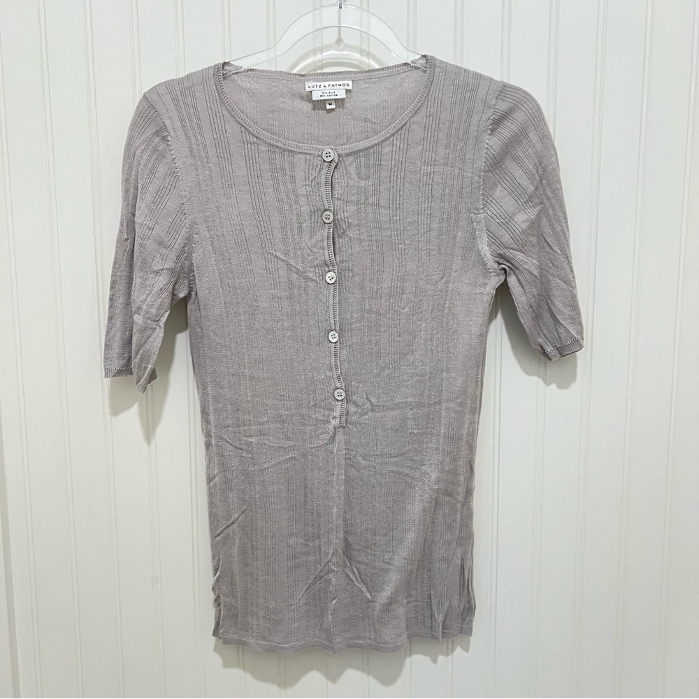 Lutz & Patmos Light Gray Silk Blend Shirt